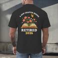 A New Chapter Begins Retired 2026 Floral Book Butterfly Tee Men's Back Print T-Shirt A New Chapter Begins Retired 2026 Floral Book Butterfly Tee Men's Back Print T-Shirt