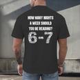 How Many Nights A Week Reading 6-7 67 Teacher Student Books Men's Back Print T-Shirt