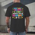 How Many Nights A Week Should You Be Reading 6-7 Book Lovers Men's Back Print T-Shirt