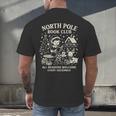 North Pole Book Club Christmas Elf Bookish Retro Graphic Men's Back Print T-Shirt North Pole Book Club Christmas Elf Bookish Retro Graphic Men's Back Print T-Shirt