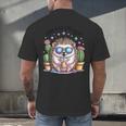 I Am Not a Hugger Introvert Hedgehog With Cactus Men's Back Print T-Shirt I Am Not a Hugger Introvert Hedgehog With Cactus Men's Back Print T-Shirt