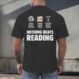 Nothing Beats Reading Librarian Book Bookworm Men's Back Print T-Shirt