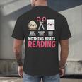 Nothing Beats Reading Rock Paper Scissors Book Lover Library Men's Back Print T-Shirt