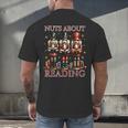 Nuts About Reading Nutcracker Reading Book Lover Christmas Men's Back Print T-Shirt