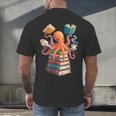 Octopus Book Reading Book Reader Ocean Octopus Men's Back Print T-Shirt
