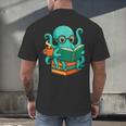 Octopus Reading Book Reading Bookworm Reader Men's Back Print T-Shirt