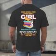 Once Upon A Time There Was A Girl Who Loves Books And Cats Men's Back Print T-Shirt