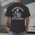 One More Chapter Skeleton Reading Book Lover Bookworm Men's Back Print T-Shirt