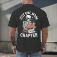 One More Chapter Skeleton Reading Books Lovers Readers Men's Back Print T-Shirt