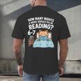 Orange Cat Reading Book 67 Six Seven Meme Men's Back Print T-Shirt Orange Cat Reading Book 67 Six Seven Meme Men's Back Print T-Shirt