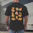 Orange Cats Reading Books Cat Lover Men's Back Print T-Shirt Orange Cats Reading Books Cat Lover Men's Back Print T-Shirt