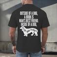Outside Of A Dog A Book Is Man's Best Friend Apparel Men's Back Print T-Shirt Outside Of A Dog A Book Is Man's Best Friend Apparel Men's Back Print T-Shirt