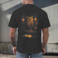 Owl Library Books Wisdom Reading Vintage Scholar Men's Back Print T-Shirt Owl Library Books Wisdom Reading Vintage Scholar Men's Back Print T-Shirt