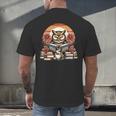 Owl Reading Books Book Library Bookworm Men's Back Print T-Shirt Owl Reading Books Book Library Bookworm Men's Back Print T-Shirt