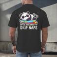 Panda Napping On Books Life’s Too Short To Skip Naps Men's Back Print T-Shirt