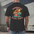 Paperbacks And Pool Days Flamingo Reading Summer Vibes Books Men's Back Print T-Shirt Paperbacks And Pool Days Flamingo Reading Summer Vibes Books Men's Back Print T-Shirt