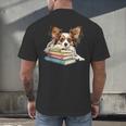 Papillon Books Reading Dog Breed Graphic For Men Women Kids Men's Back Print T-Shirt