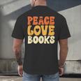 Peace Love Books Men Women Men's Back Print T-Shirt