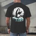 Penguin Reading A Book Vintage Graphic Bookworm Lover Men's Back Print T-Shirt Penguin Reading A Book Vintage Graphic Bookworm Lover Men's Back Print T-Shirt