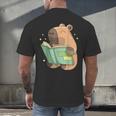 Pet Capybara Is Reading Library Capy Word Book Day Teacher Men Women Kids Men's Back Print T-Shirt Pet Capybara Is Reading Library Capy Word Book Day Teacher Men Women Kids Men's Back Print T-Shirt