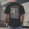 Please Chew Quieter Introvert USA Flag Vintage Men's Back Print T-Shirt Please Chew Quieter Introvert USA Flag Vintage Men's Back Print T-Shirt