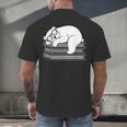 Polar Bear Reading Book Pajama Sleep Men's Back Print T-Shirt