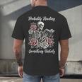 Probably Reading Something Unholy Book Lovers Men's Back Print T-Shirt