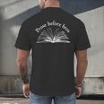 Prose Before Bros Book Lover Literary Reading Men's Back Print T-Shirt