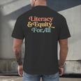Protect Libraries Banned Books Literacy And Equity For All Men's Back Print T-Shirt Protect Libraries Banned Books Literacy And Equity For All Men's Back Print T-Shirt