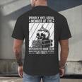 PROUDLY ANTI-SOCIAL MEMBER OF THE Introverted Book Club Men's Back Print T-Shirt PROUDLY ANTI-SOCIAL MEMBER OF THE Introverted Book Club Men's Back Print T-Shirt