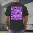Purple Comic Book Purple Color Graphic Men's Back Print T-Shirt Purple Comic Book Purple Color Graphic Men's Back Print T-Shirt