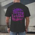 Quietly Thriving In Fictional Realms Book Lovers Men's Back Print T-Shirt