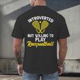 Racquetball Player Introvert Racquetball Men's Back Print T-Shirt Racquetball Player Introvert Racquetball Men's Back Print T-Shirt