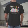 There Is No Such Thing As Too Many Books Reading Teacher Men's Back Print T-Shirt
