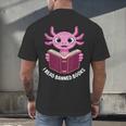 I Read Banned Books Axolotl Reading Men's Back Print T-Shirt