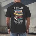 I Read Banned Books Bookworm Men's Back Print T-Shirt