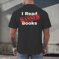 I Read Banned Books Censored Red Stamp Reading Librarian Men's Back Print T-Shirt I Read Banned Books Censored Red Stamp Reading Librarian Men's Back Print T-Shirt