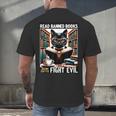 Read Banned Books Drink Coffee Fight Evil Book Reader Lovers Men's Back Print T-Shirt Read Banned Books Drink Coffee Fight Evil Book Reader Lovers Men's Back Print T-Shirt