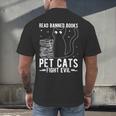 Read Banned Books Pet Cats Fight Evil Read Banned Books Men's Back Print T-Shirt Read Banned Books Pet Cats Fight Evil Read Banned Books Men's Back Print T-Shirt