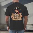 Read Book Reader Library Reading Librarian Pirate Bookworm Men's Back Print T-Shirt Read Book Reader Library Reading Librarian Pirate Bookworm Men's Back Print T-Shirt