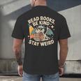 Read Books Be Kind Stay Weird Book Dragon Skeleton Reading Men's Back Print T-Shirt Read Books Be Kind Stay Weird Book Dragon Skeleton Reading Men's Back Print T-Shirt