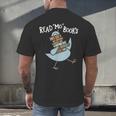 Read More Books Pigeon Book Lover Men's Back Print T-Shirt