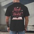 Read Your Heart Out Book Escape Into Stories Men's Back Print T-Shirt Read Your Heart Out Book Escape Into Stories Men's Back Print T-Shirt