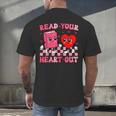 Read Your Heart Out Cute Reading Book Lover Men's Back Print T-Shirt Read Your Heart Out Cute Reading Book Lover Men's Back Print T-Shirt