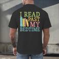 I Read Past My Bedtime Book Quote Humor Men's Back Print T-Shirt