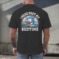 I Read Past My Bedtime Reading Dolphin Book Lover Men's Back Print T-Shirt