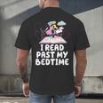 I Read Past My Bedtime Reading Unicorn Book Lover Men's Back Print T-Shirt I Read Past My Bedtime Reading Unicorn Book Lover Men's Back Print T-Shirt