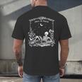 Read In Peace Skeleton Reading Book Halloween Bookish Men's Back Print T-Shirt