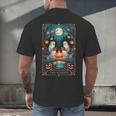 The Reader Bookish Cute Spooky Ghost Reading Book Tarot Card Men's Back Print T-Shirt