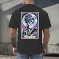 The Reader Tarot Card Reading Skeleton Skull Book Lover Men's Back Print T-Shirt